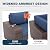 VONZOY Patio Furniture Set, 8 Pieces Outdoor Sectional Sofa Conversation Sets with Waterproof Cover Modern Wicker Seating Set, 4'' Thickened Cushions 1 Glass Coffee Table 2 Armless Sofas, Navy Blue