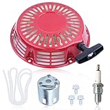 AUMEL Seilzugstarter für Honda GX390 GX340 GX610 GX620 GXV390 Motoren mit CM5H Zündkerze + Zugseil + Rückstoß Starter + Schrauben(M6*10)