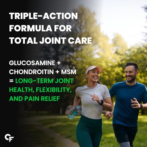 Image of Carbamide Forte Glucosamine & Chondroitin MSM - Joint Support Supplement with Vitamins - 3900mg Per Serving - 10 Tablets