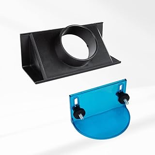 POWERTEC 71733 Full Size Router Bit Guard Kit with Router Table Dust Port | 2.5” ID x 6.5” Dust Collection Adapter