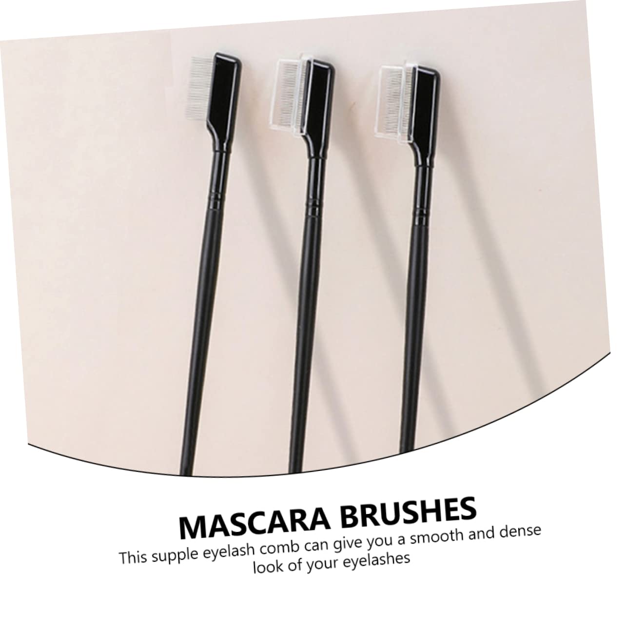 Beatifufu 3pcs Folding Eyelash Brush Case for Women Lash Separator Comb Portable Stainless Steel Lash Definer