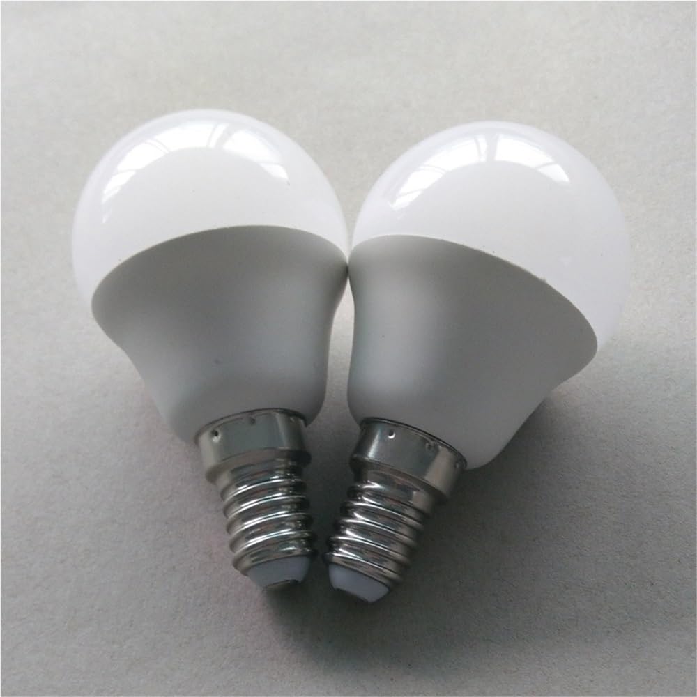 JiuRui Ampoules 10 pcs/lot E14/E27/B22 LED Aluminium Ampoule LED Ampoule Lampe 3 w G45 AC85~265 V Taille 45 * 75mm Miroir Avant Lampe (Couleur : Cold White, Taille : E27)
