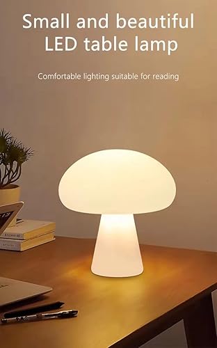 Miniatura 3 de Lámpara de mesa con forma de hongo para dormitorio, mesita de noche de escritorio, lámparas pequeñas para sala de estar, decoración de hongos,