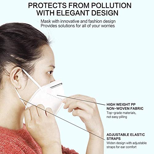 Vogueyouth Pacote com 20 3 camadas descartáveis M_Ask-_Ns Anti Poeira, Respirável, Sanitário M_Ask-_