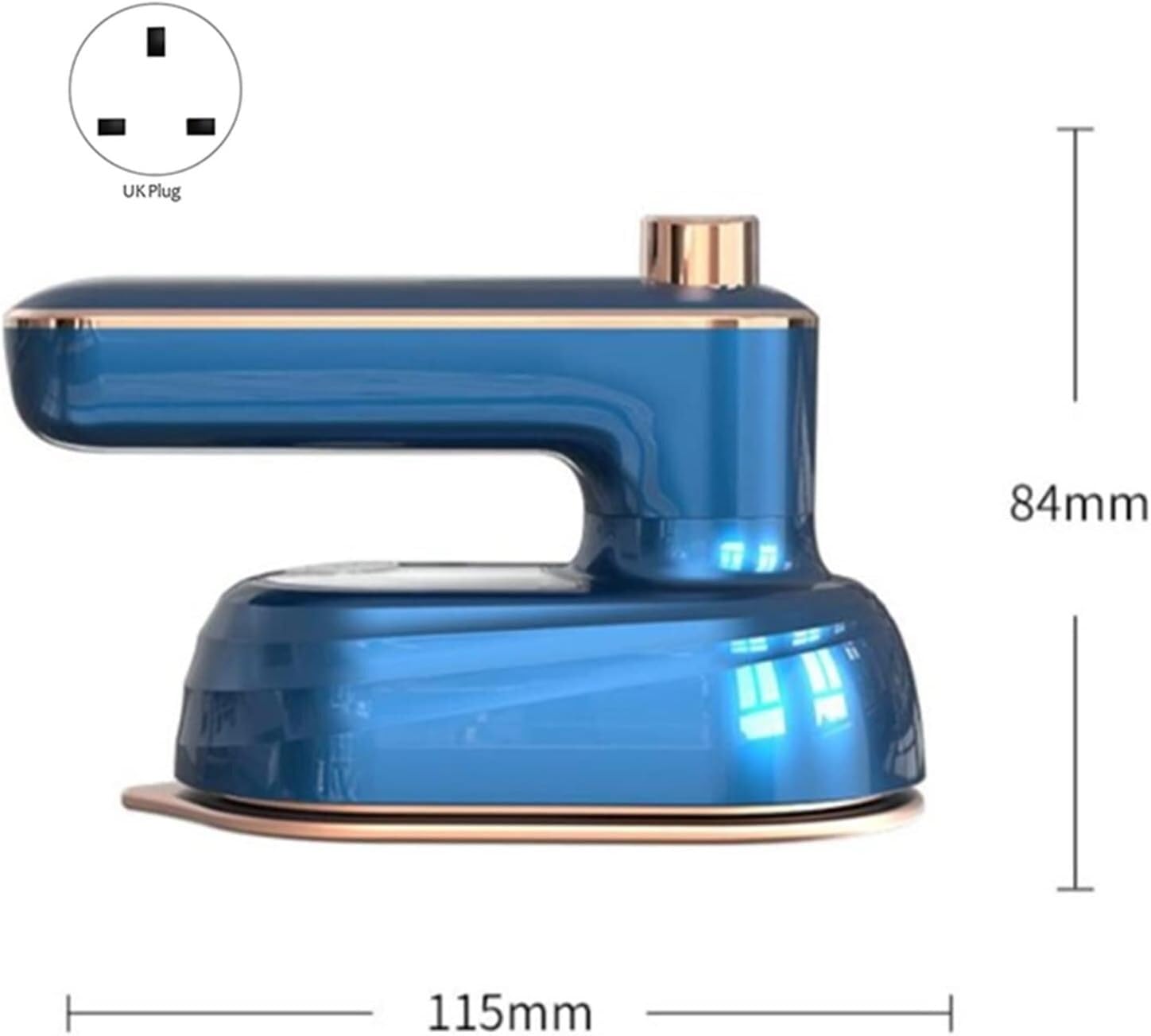 ARTSZY Ferro da Stiro a Vapore da Viaggio for Vestiti Vaporizzatore Portatile Pieghevole in Tessuto for Indumenti, Adatto for Viaggi a casa Blu.