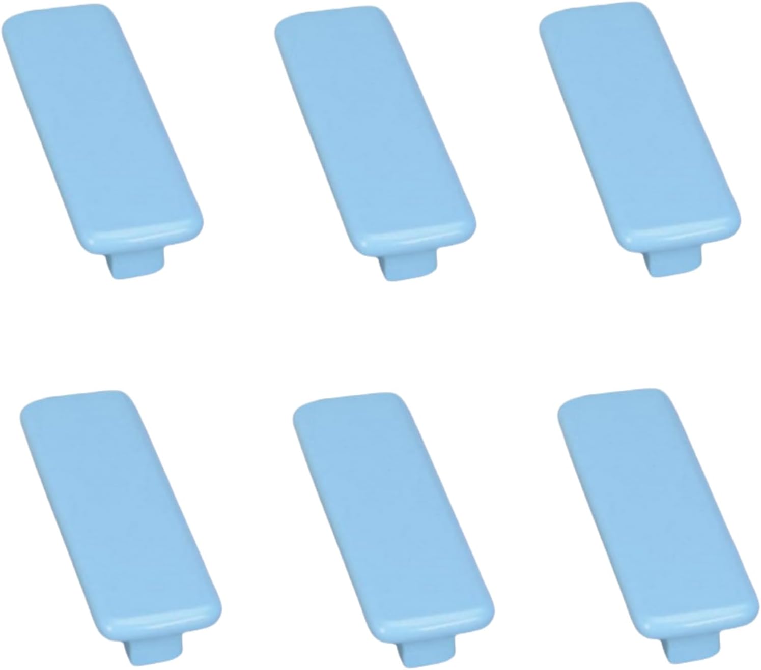 Drawer Pulls， Wood Pull Handles ，Cabinet Door Handle 6 Pieces Blue Cartoon Children's Furniture Wardrobe Cabinet Shoe Cabinet Bookcase Drawer Door Solid Wood Handle(96mm)