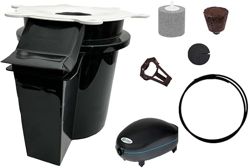 DWC Hydroponics Grow System, cultivo de aguas profundas de 5 galones con manguera de aire, bomba de aire y piedra de aire (1)