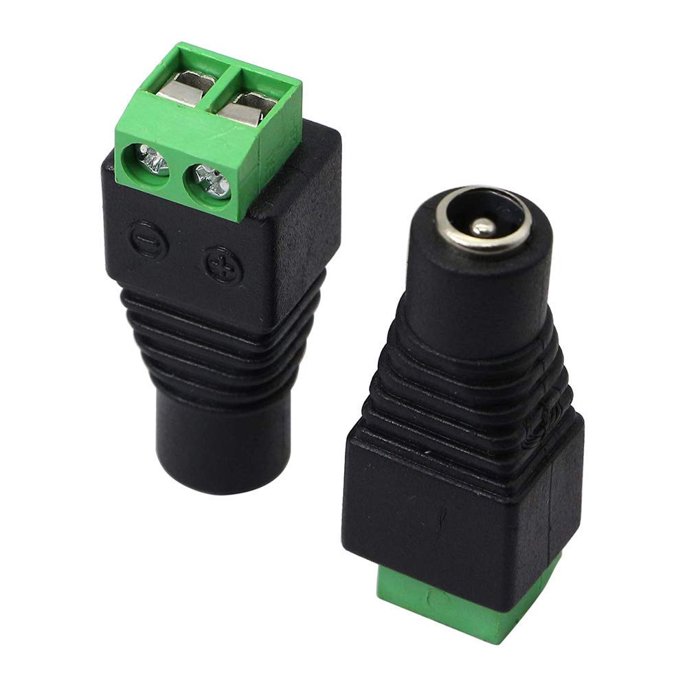 axGear 12VDC 5A Female 5.5x2.5 DC Power Jack Plug Adapter Connector Screw Fastening