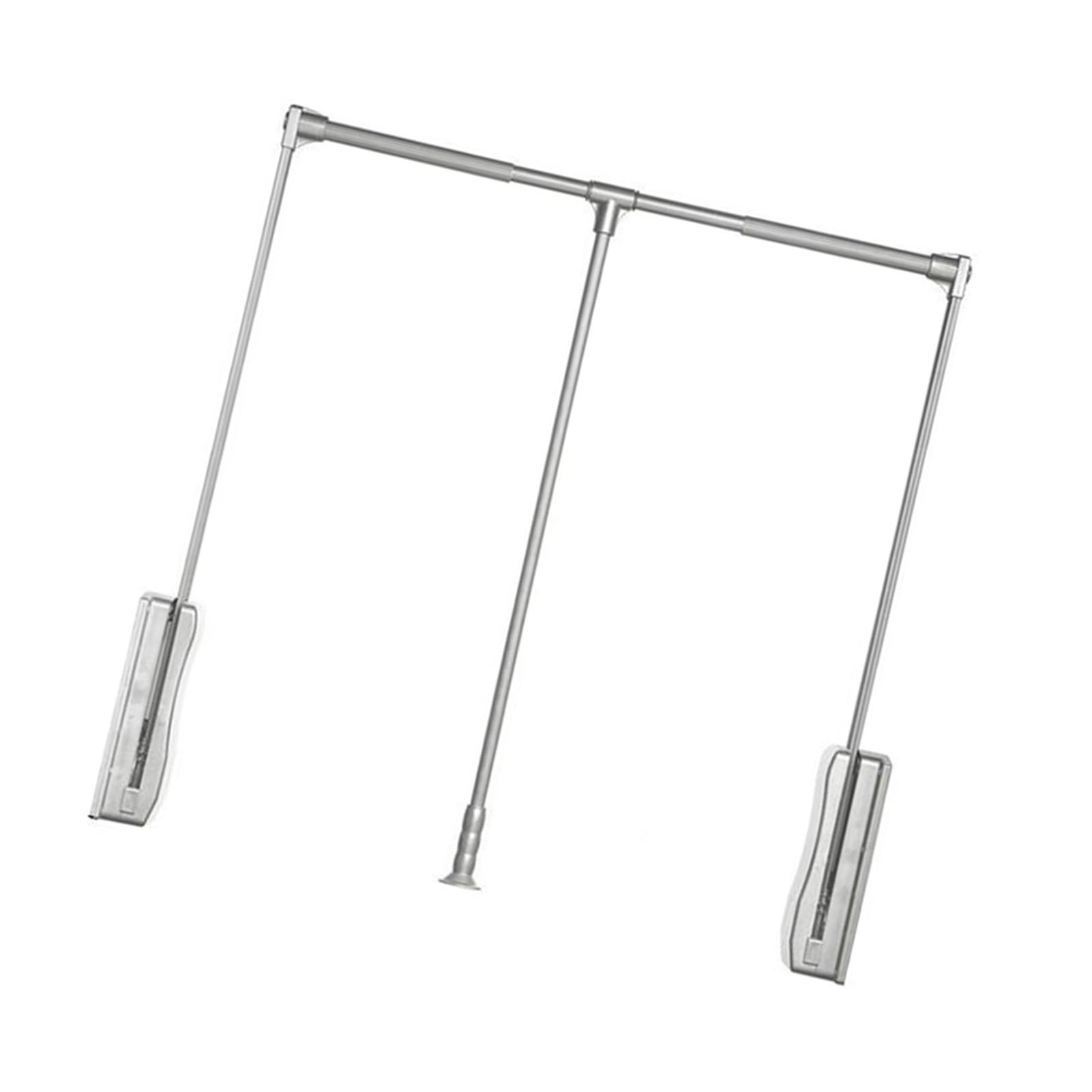Składany drążek do szafy, regulowany wieszak ze stopu aluminium do przechowywania w sypialni, pasuje do szerokości szafy 55-70 cm