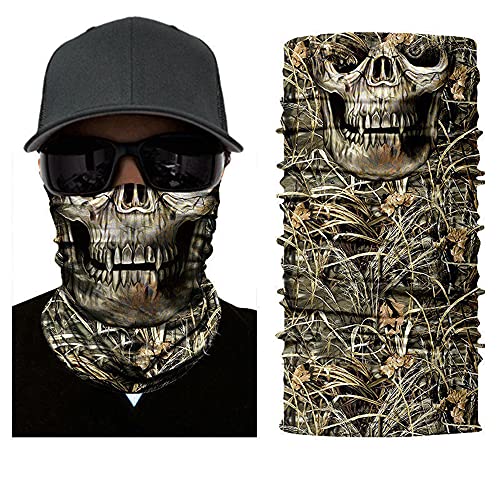 5pcs Skull Face Tube Bandanas Neck Gaiter Headwear Magic Scarf Headband for Dust Sun Wind3