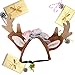 Amosfun 1pc Cat Reindeer Costume Holiday Cat Headwear Christmas Pet Costume Girl Jewelry Christmas Cat Headband Christmas Headband for Dog Holiday Dog Headwear Girls Headbands Set Kitten