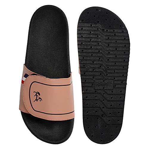 Image of PERY-PAO Mens Stylish Sliders Grey, Sky Blue, Black, White, peach, Neon Green, Olive Green Boys Slippers