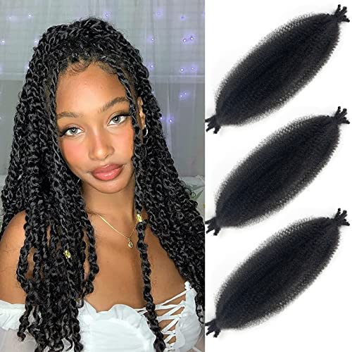 Springy Afro Twist Hair Color 2 Darke Brown Kinky Braiding Hair...