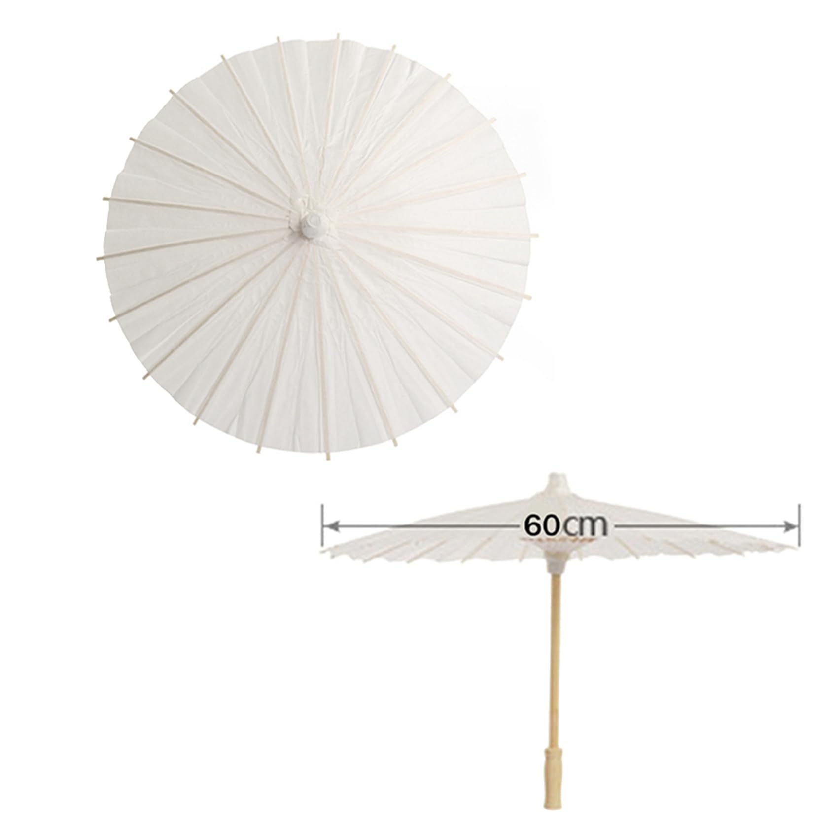 12 StüCk Papier-Sonnenschirm, Hochzeitsschirm, Partygeschenk, 60 cm, Bambusschirme für Brautparty-MittelstüCke, Foto-Requisiten