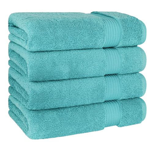 image for Cotton Paradise 4 Piece Turkish Bath Towels for Bathroom, 100% Cotton 