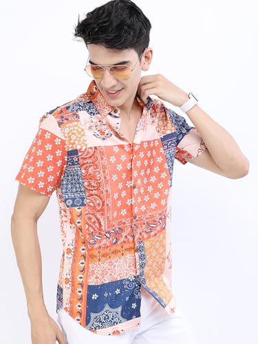 Image of Highlander Men's Cotton Printed Slim Shirt