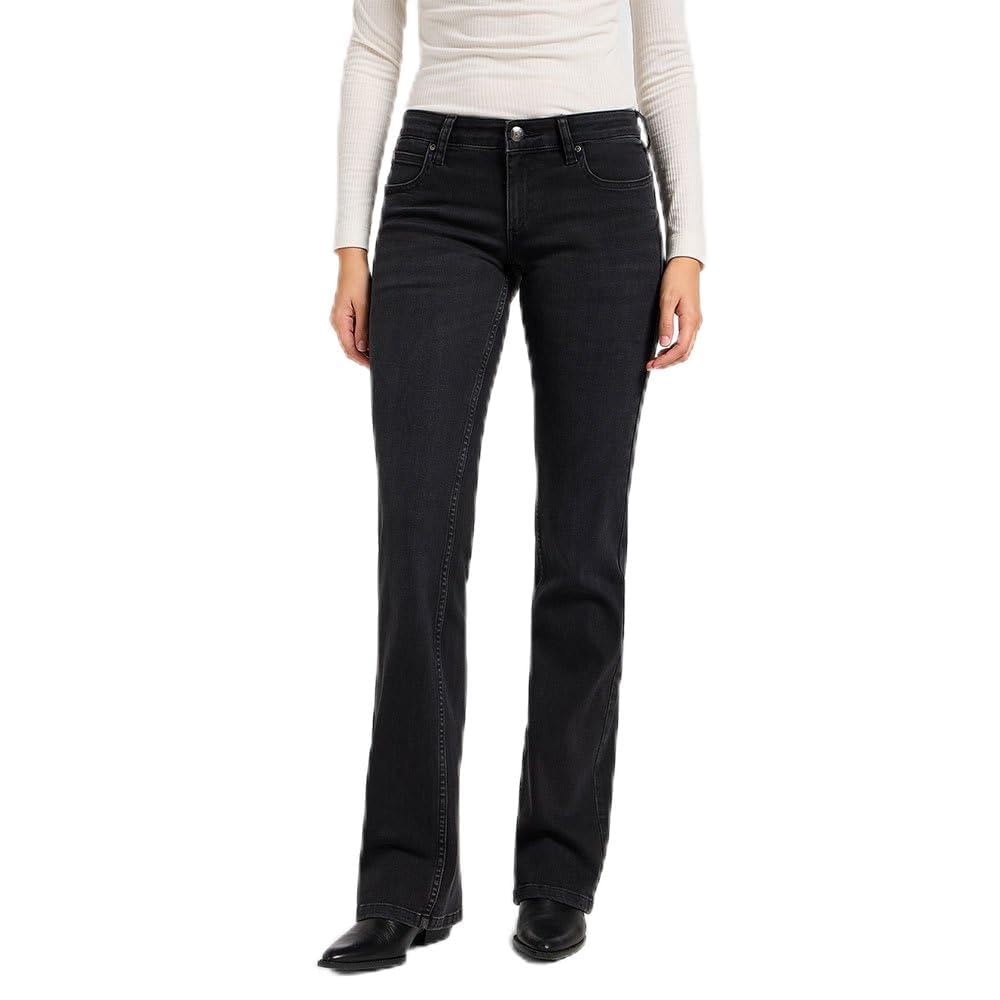 Lee Women's Jessica Low Rise Bootcut Fit Bootcut Leg Jeans, True to Black, 27W x 31L