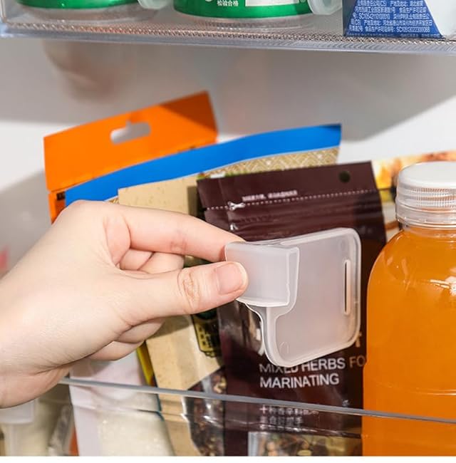 12 Pcs Fridge Divider Plastic Refrigerator Dividers Organizer Adjustable Snap-on Storage Refrigerator Tidy Organizer Refrigerator Tidy Organizer Home Kitchen Office Supplies(3 * 2.15in£©