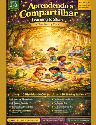 Learning to Share: A Bilingual Portuguese-English Children's Book (Aprendendo a Compartilhar) Autor: Clara Luz