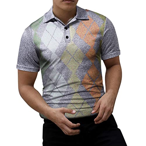 Maglietta da uomo XXL con bottoni, Henley, a