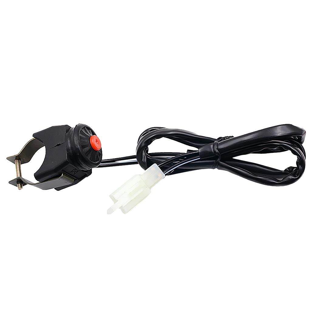 LOOM TREE® Horn Switch Starter/Kill Switch Overtaking Light Switch For Pit Bike Go Cart Atv 7/8'' Handlebar Red | 1 Piece Handelbar Switch