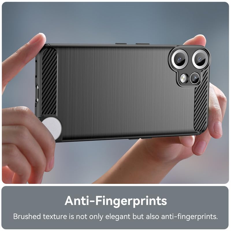 Image of Hybrid Carbon Fiber Back Case for Nothing CMF Phone 2 Pro (Black)