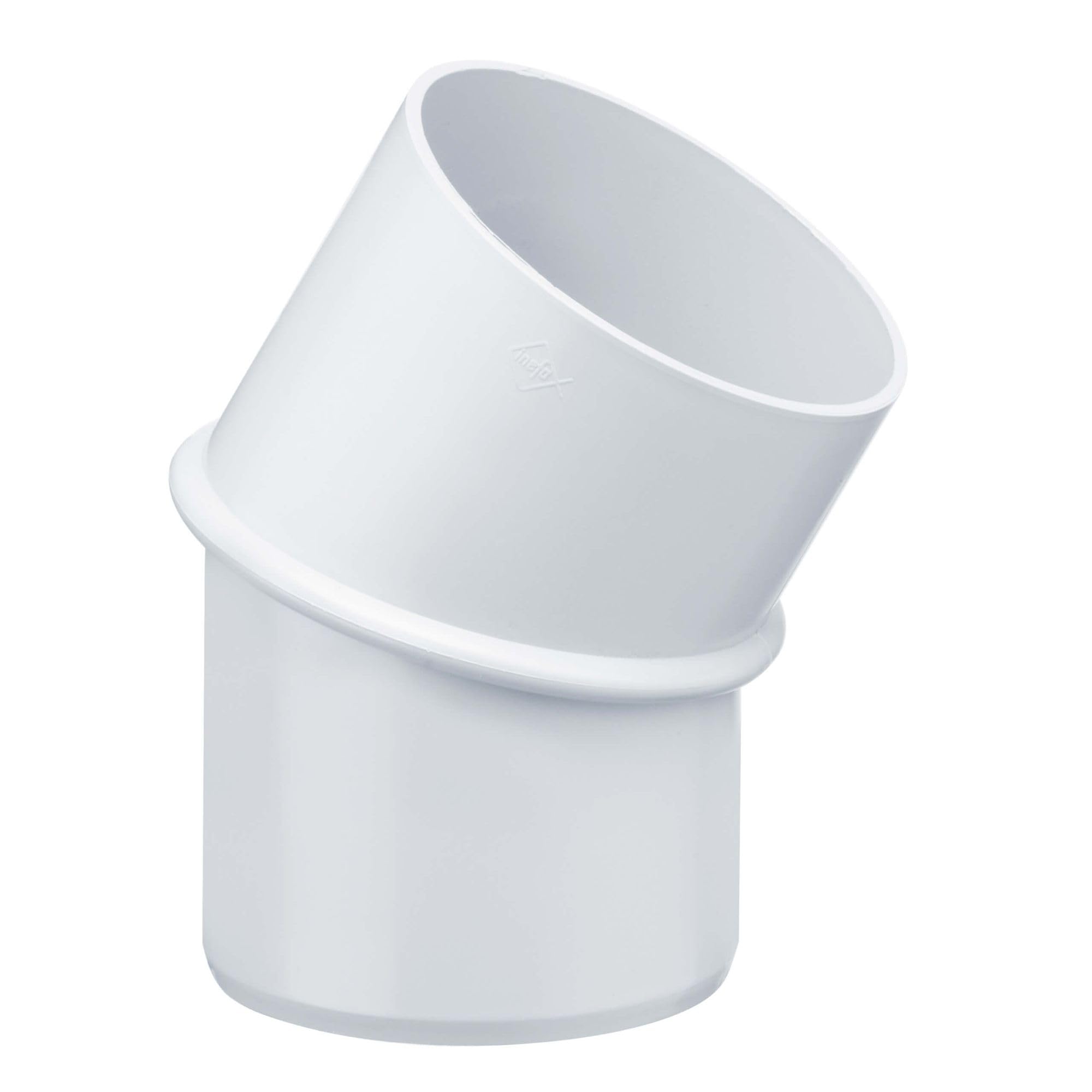 INEFA Arc 30° 100mm Blanc PVC Raccord Pluvial Facile Gouttière