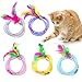 KYSUN Jouet Créatif pour Chat, 5 Pièces Jouet à Plumes pour Chats avec Tuyau Flexible, Jouets pour Chats Interactif d'Intérieur Jouets Chat éducatif pour Améliore Intelligence et Réactivité -Coloré