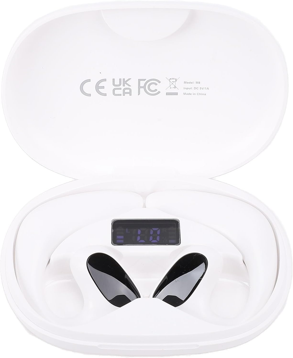 Dioche Bluetooth Translator Earbuds with Realtime 74 Language Translation AIPowered Noise Cancelling Earphones for Travel Business and Multilingual Calls (White)