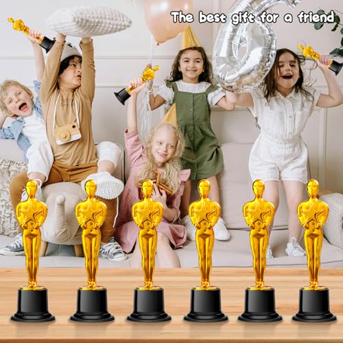 mini plastic trophy award hollywood theme party decorations for contests and parties such as dances golf movies employee appreciation basketball themes small trophies