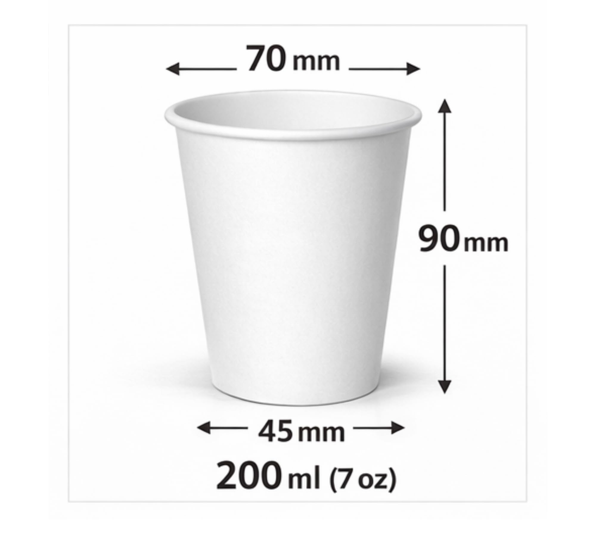 Generico 1000 Bicchieri Carta 200 ml Bianchi Monouso Resistenti – Bicchieri Carta Usa e Getta per Acqua, Ufficio, Bar, Eventi – Bicchieri Carta Alimentari per Bevande Calde e Fredde (1000)