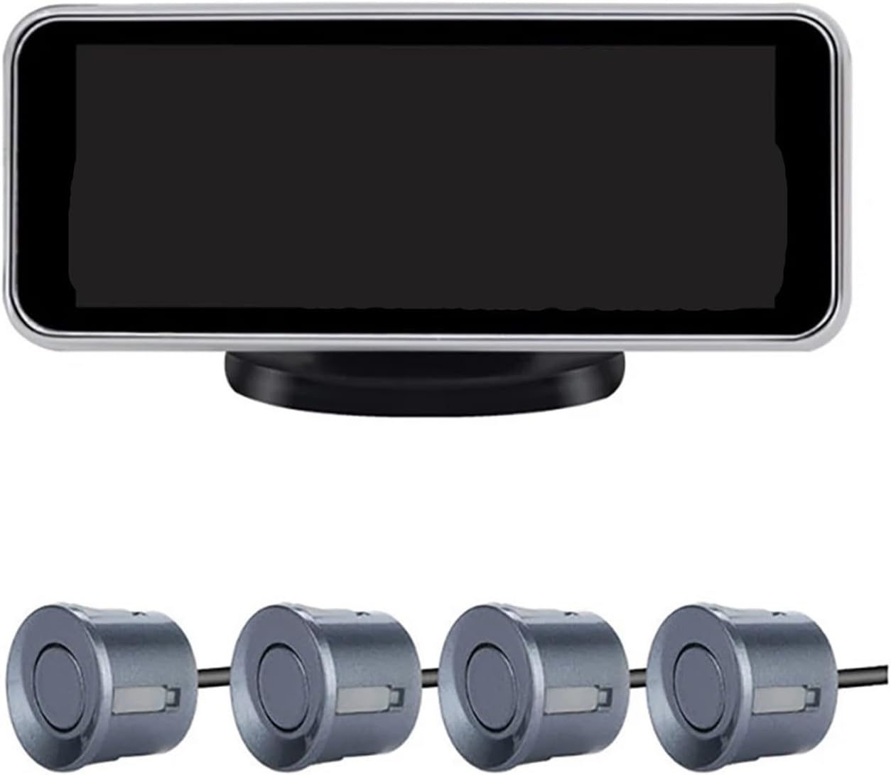 Multiple Radar Parking Sensor Kit Backlight Parktronic L-ed Display Backup Monitor Detector Assistant 4/6/8 Sensor Alarm(Champagne Gold,4 sensors)