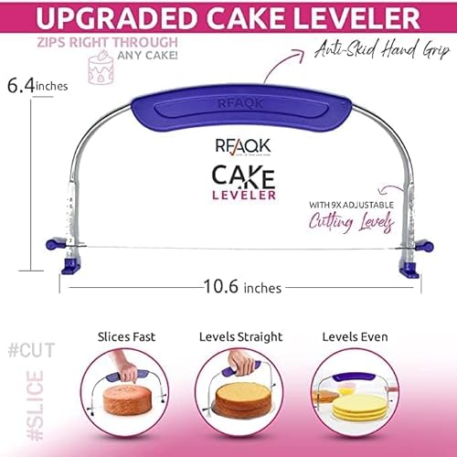 RFAQK 35PCs Cake Turntable and Rotating Cake Stand with Non Slip pad-7 Icing Tips and 20 Bags- Straight & Offset Spatula-3 Scraper Set -EBook-Cake Decorating Supplies Kit -Baking Tools - Image 2