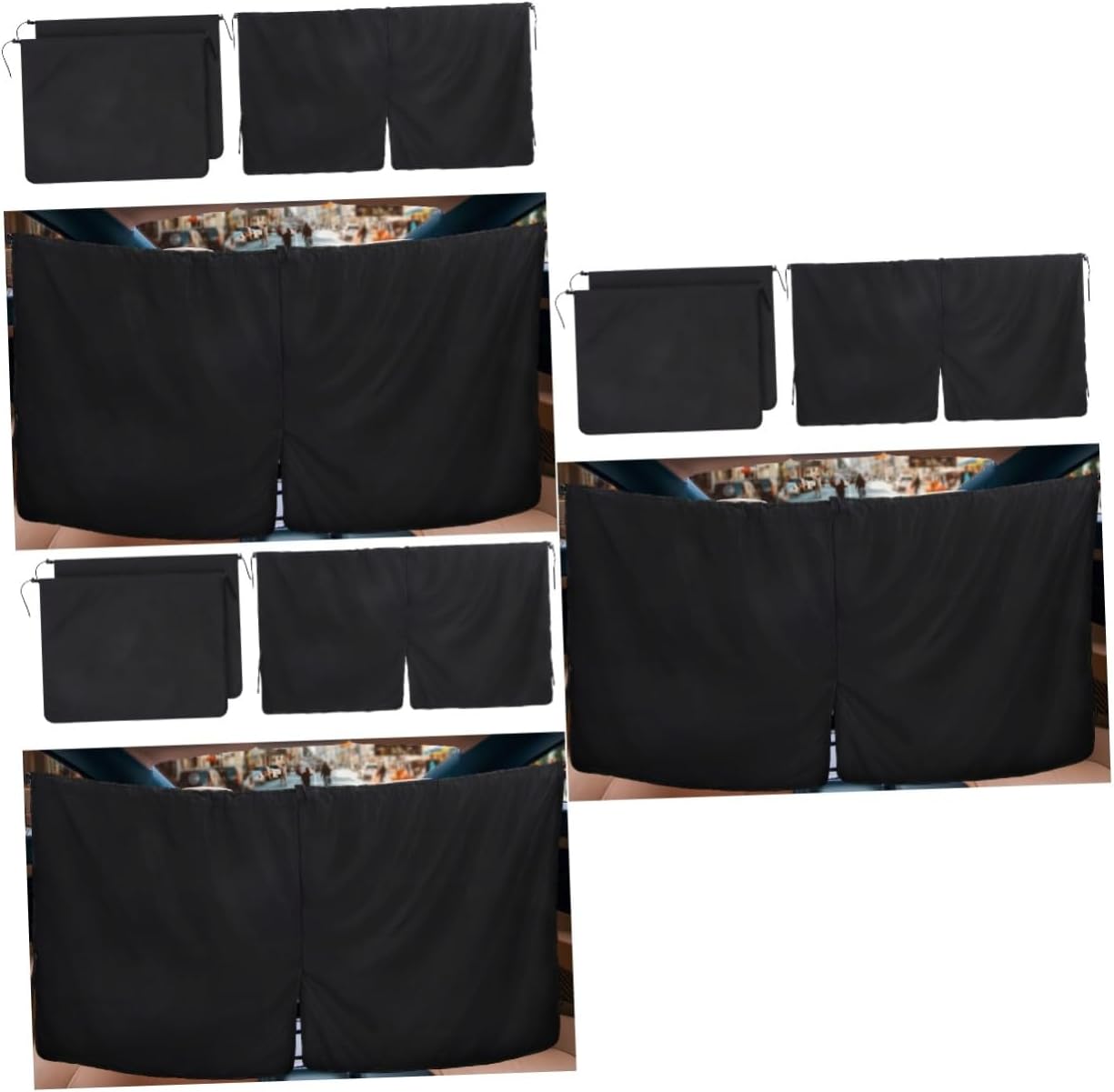 Alipis 3sets Car Privacy Curtains Sunshade Divider for Back Seat Easy Installation Fit for Vehicles for Sun and Enhanced Privacy