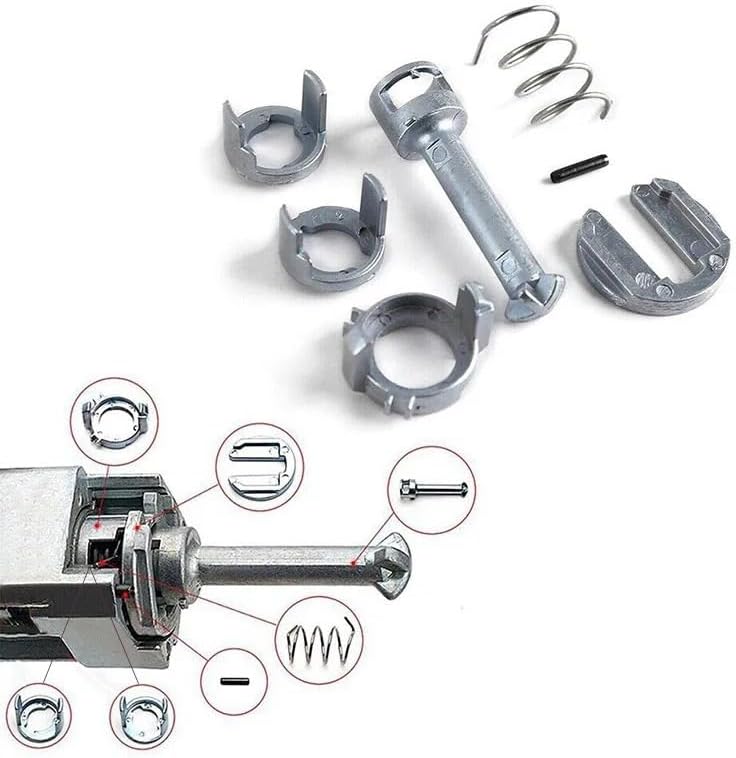 Miniatura 3 de Juego de 5 cilindros de barril E46 Kit de reparación de cerradura de puerta compatible con E46 3 Series 323i 323c 323ci 325i 325xi 325c 325ci 328i