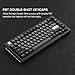Akko 5075B Plus Mechanical Keyboard 75% Percent RGB Hot-swappable Keyboard with Knob, Black & Silver Theme with PBT Double Shot ASA Profile Keycaps V3 Cream Yellow Pro Switch