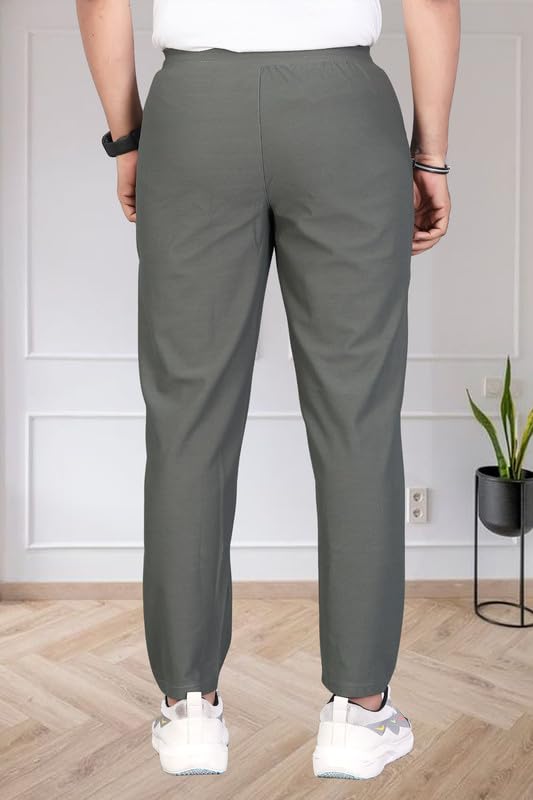 Image of HOODMASTER Men's Polyester Blend Track Pant with Drawstring Classic Style Regular Fit Solid Pattern and Standard Length | Mens Casual Daily Use Track Pants | Soft Fabric Modern Casual Track Pant