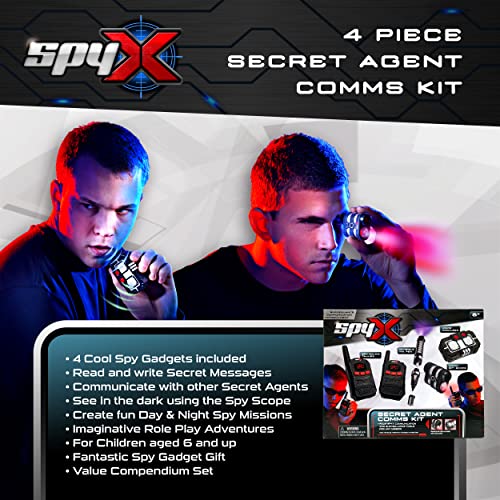 Spyx 10540 Secret Agent Comms Kit - Includes Spy Toy Walkie-Talkie Pair/Micro Spy Scope/Invisible Ink Pen/Secret Voice Disguiser. 4 Communication & Surveillance Tools For Spy Kids thumb #1
