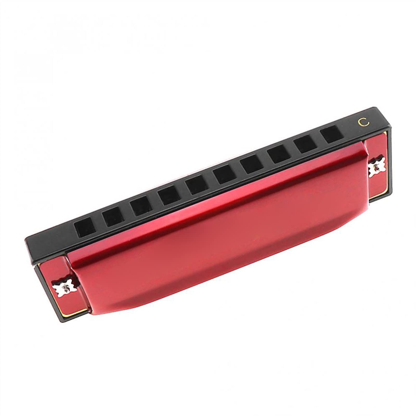10 Fori Tono C Chiave Armonica Diatonica Bocca Organo Reed Strumento Musicale Acciaio Inossidabile per Principianti Armonica per Principianti