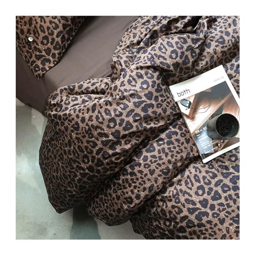 Funda nórdica suave de leopardo para decorar dormitorios modernos 6