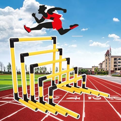 Juego de Vallas para Entrenamiento de Agilidad, Altura Ajustable para Entrenamientos versátiles de Atletas, Entrenamiento de Velocidad y Salto.