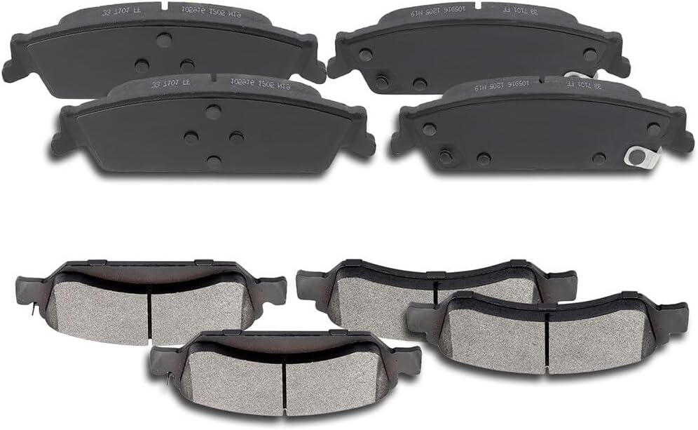 LSAILON [D1363+D1707] Front & Rear Disc Brake Pads Set For Cadillac Escalade Escalade ESV For Chevrolet Silverado 1500 Suburban Tahoe For GMC Sierra 1500 Sierra 1500 Limited Yukon Yukon XL [8PCS]