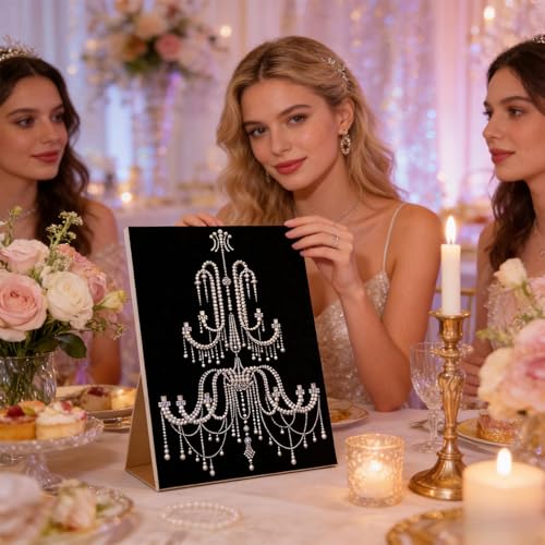 Kit de arte con perlas manualidad antiestrés de cuadro para escritorio 3