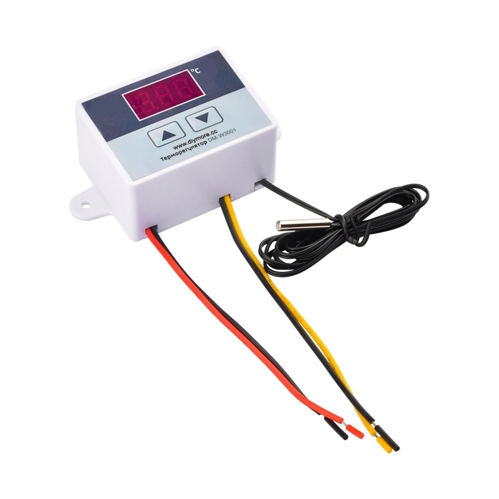 Controlador de temperatura digital LED W3001 de 12 V/24 V/110 V y 220 V, termostato, termorregulador, sensor y medidor for refrigerador, calefacción y refrigeración de agua.(AC110-220V Isolation)