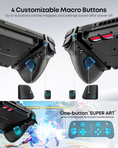 Image of OIVO VGA DESIGN Switch Controller Handheld for 1 /2 /OLED, Ergonomic Grip Stretch Joypad for SW Console, Wireless Controller with TMR Joysticks, RGB Lighting, Turbo, 4 Macros & Card Slot