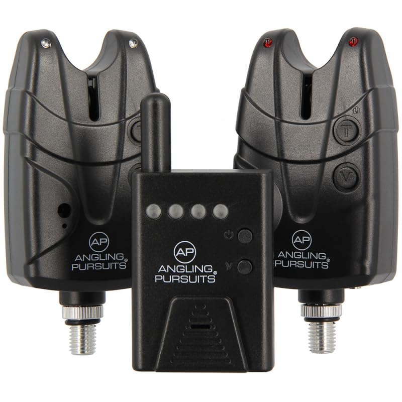 Fishing Bite Alarms 2pc Wireless Adjustable Tone and Volume Receiver Carp Tackle