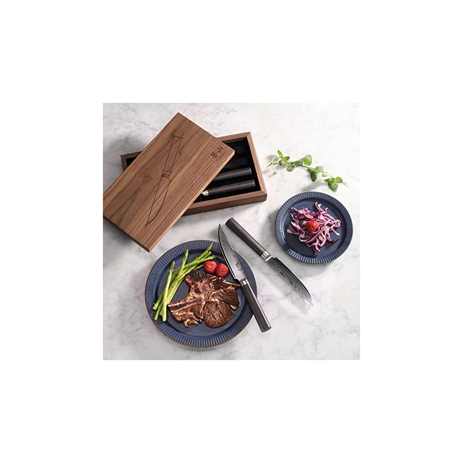 Cangshan-HAKU-Series-4-Piece-Fine-Edge-Steak-Knife-Set-with-Walnut-Box-Forged-X-7-Damascus-Steel-501141 Cangshan HAKU Series 4-Piece Fine-Edge Steak Knife Set with Walnut Box, Forged X-7 Damascus Steel, 501141
