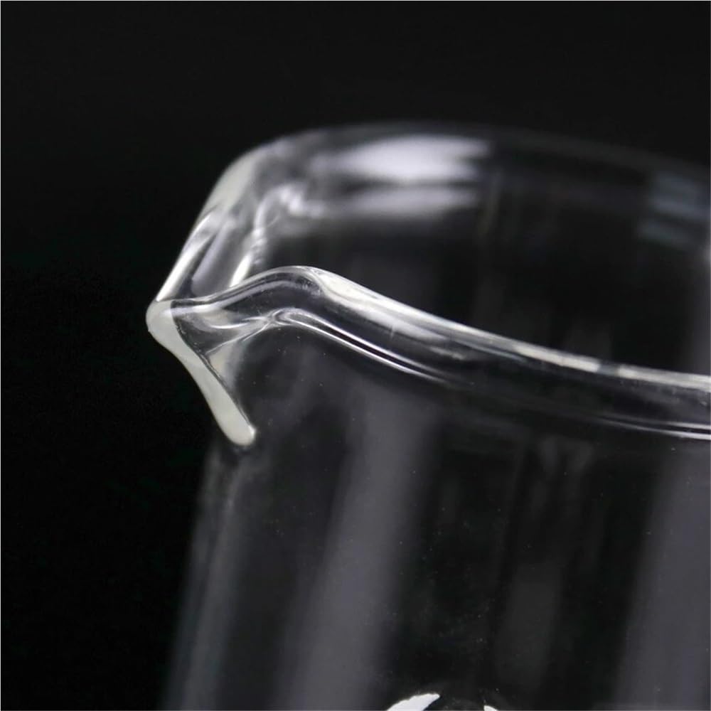 Vaso medidor de Vidrio de 10 ml, Vaso de precipitados de Laboratorio con Pico, Transparente, de Forma Baja, para química, 1 Unidad