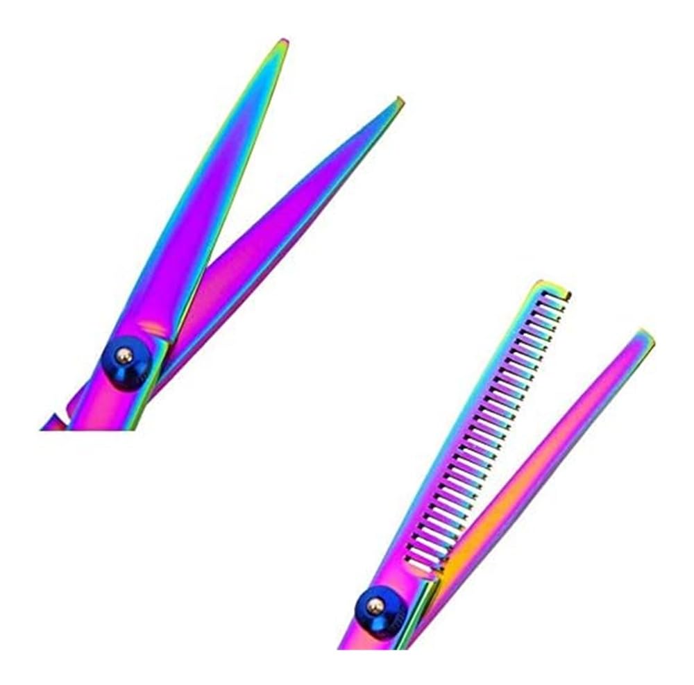 Forbici Toelettatura Cani, Forbici per cani, Kit di tosatura professionale for cani e gatti, forbici for toelettatura, pettine curvo