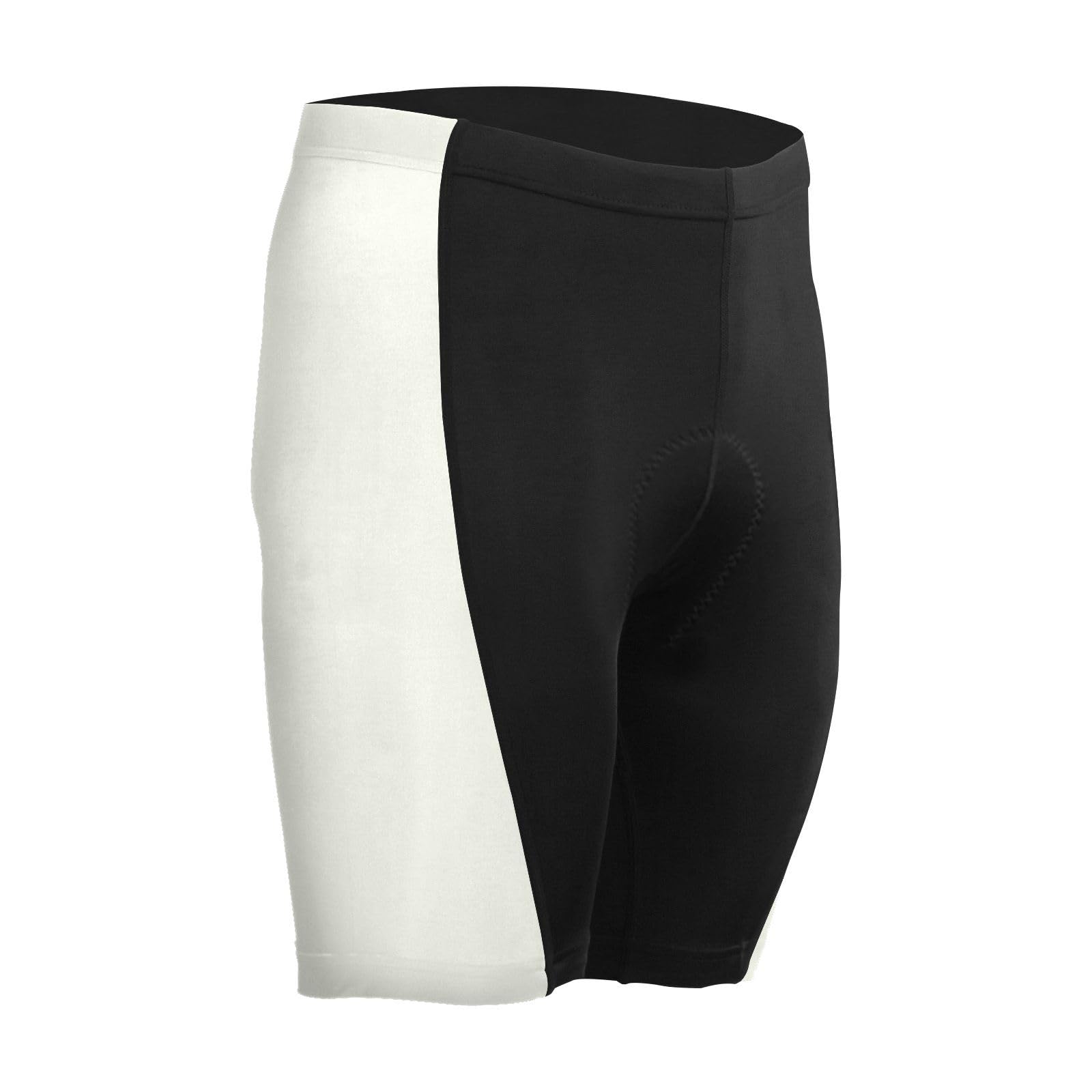 GuoChe Compressed Shorts, Men's Polyester Running Shorts, Exercise and Sports Ivory White